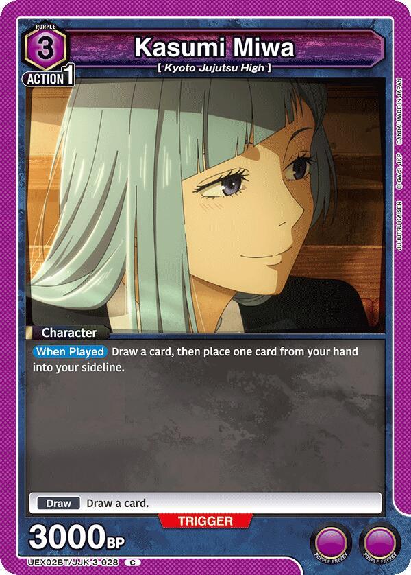 Kasumi Miwa UEX02BT/JJK-3-028 card from UEX02BT: Jujutsu Kaisen Vol.2