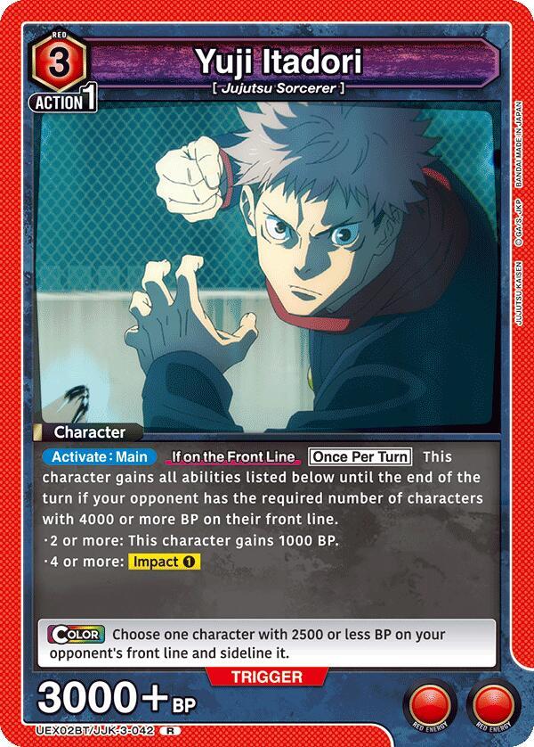 Yuji Itadori UEX02BT/JJK-3-042 card from UEX02BT: Jujutsu Kaisen Vol.2