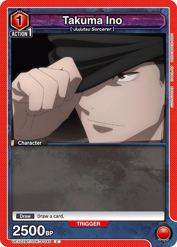 Takuma Ino UEX02BT/JJK-3-045 card from UEX02BT: Jujutsu Kaisen Vol.2