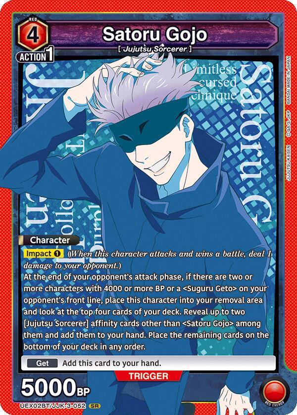 Satoru Gojo UEX02BT/JJK-3-052 card from UEX02BT: Jujutsu Kaisen Vol.2