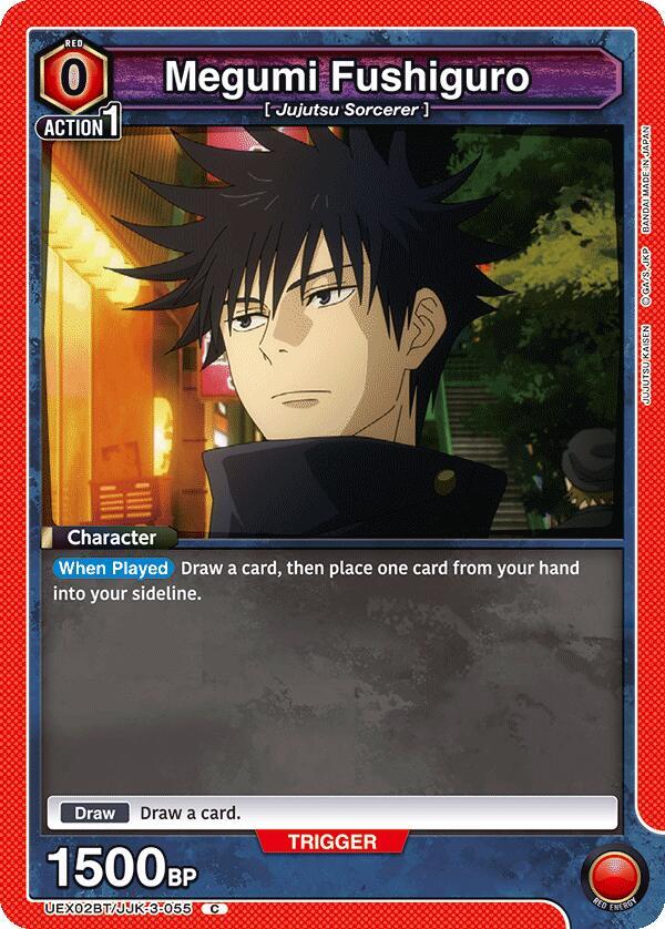 Megumi Fushiguro UEX02BT/JJK-3-055 card from UEX02BT: Jujutsu Kaisen Vol.2