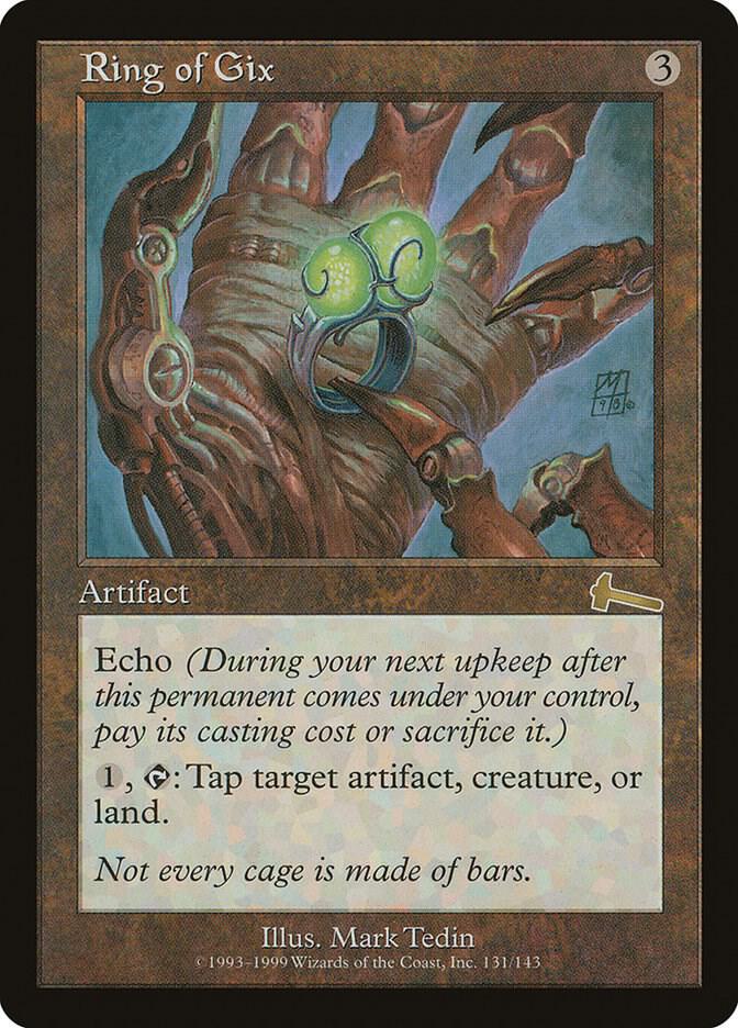 Ring of Gix 131 card from Urza's Legacy