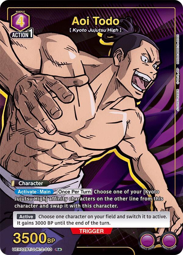 Aoi Todo (R*) UEX02BT/JJK-2-010 card from UEX02BT: Jujutsu Kaisen Vol.2