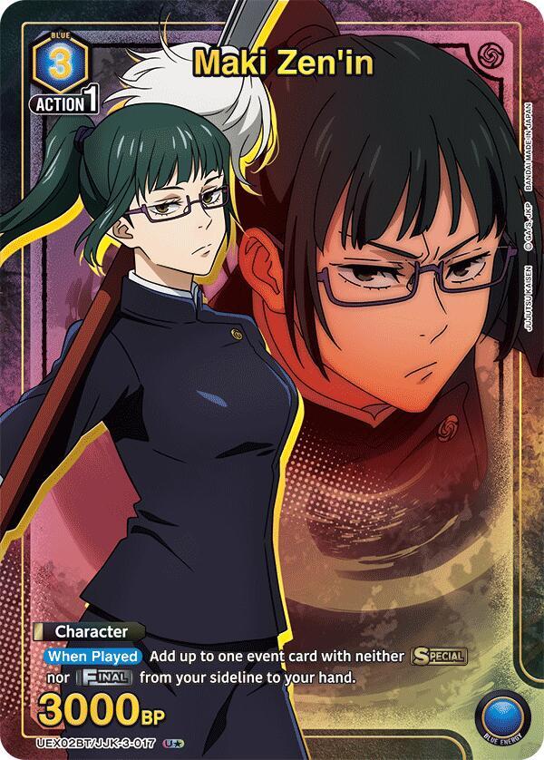 Maki Zen'in (U*) UEX02BT/JJK-3-017 card from UEX02BT: Jujutsu Kaisen Vol.2