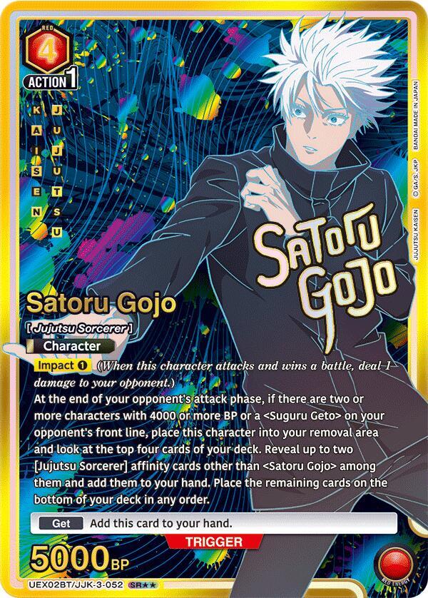 Satoru Gojo (SR**) UEX02BT/JJK-3-052 card from UEX02BT: Jujutsu Kaisen Vol.2