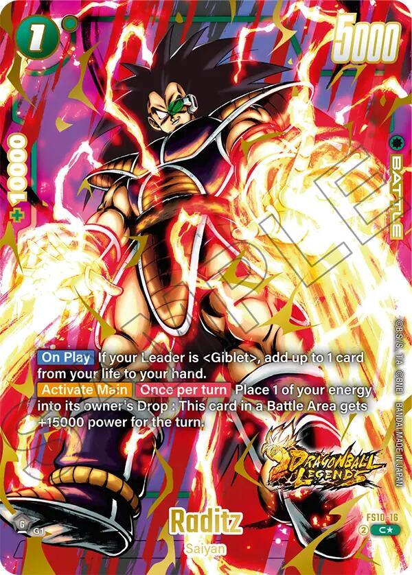 Raditz (Bonus Pack Alternate Art) FS10-16 card from Starter Deck 10: Giblet