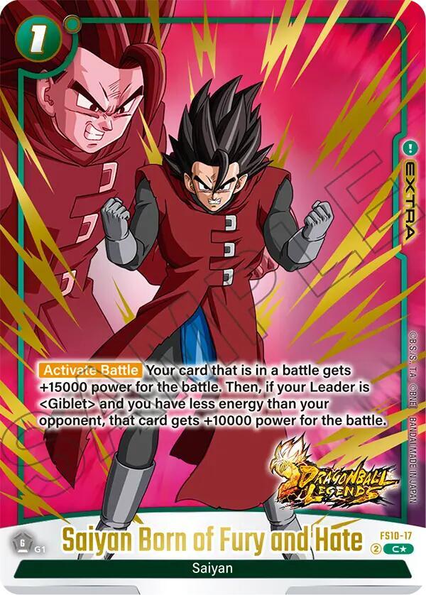 Saiyan Born of Fury and Hate (Bonus Pack Alternate Art) FS10-17 card from Starter Deck 10: Giblet