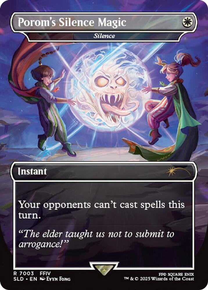 Porom's Silence Magic - Silence (Rainbow Foil) 7003 card from Secret Lair Drop Series