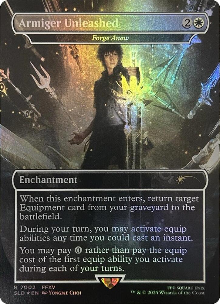 Armiger Unleashed - Forge Anew (Rainbow Foil) 7002 card from Secret Lair Drop Series