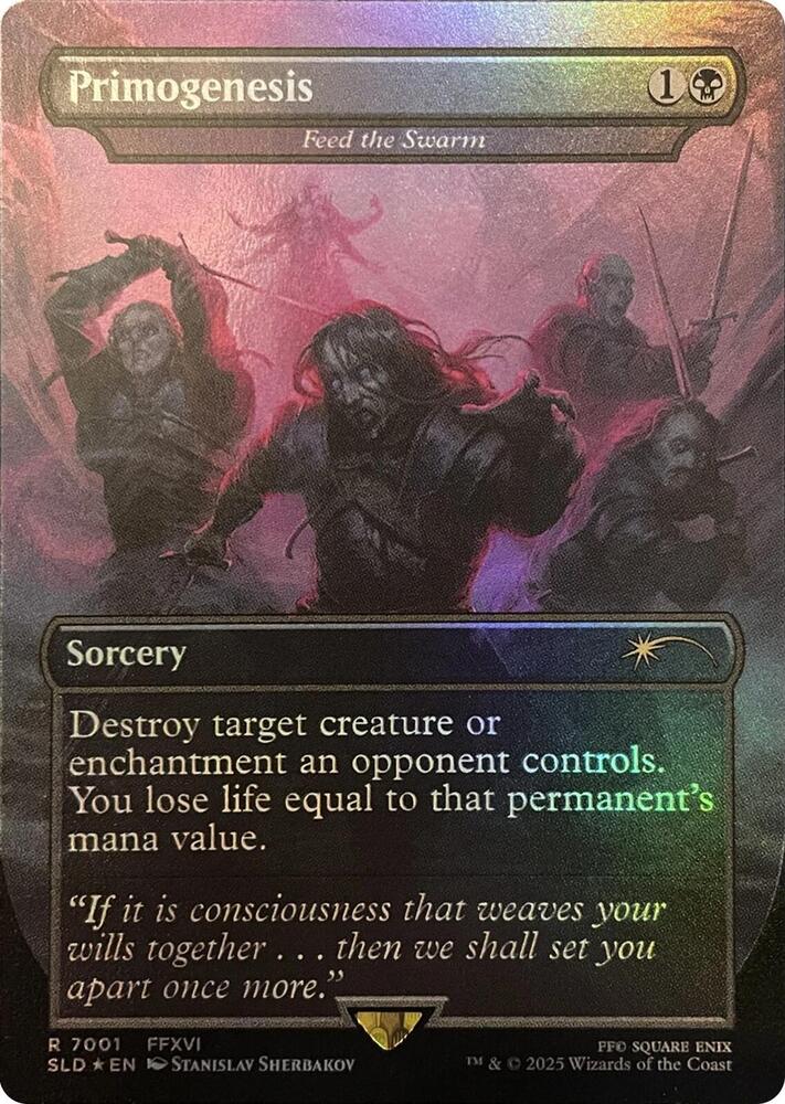 Primogenesis - Feed the Swarm (Rainbow Foil) 7001 card from Secret Lair Drop Series