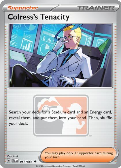 Colress's Tenacity 057/064 card from League & Championship Cards