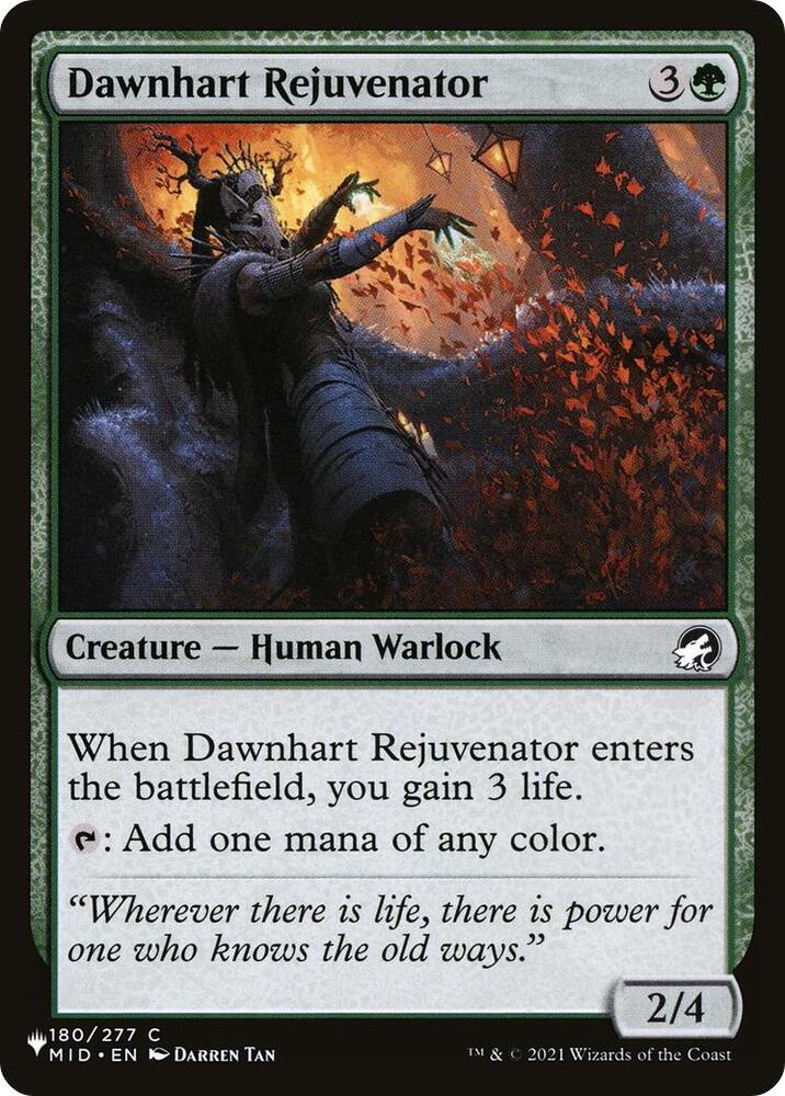 Dawnhart Rejuvenator 180/277 card from The List Reprints