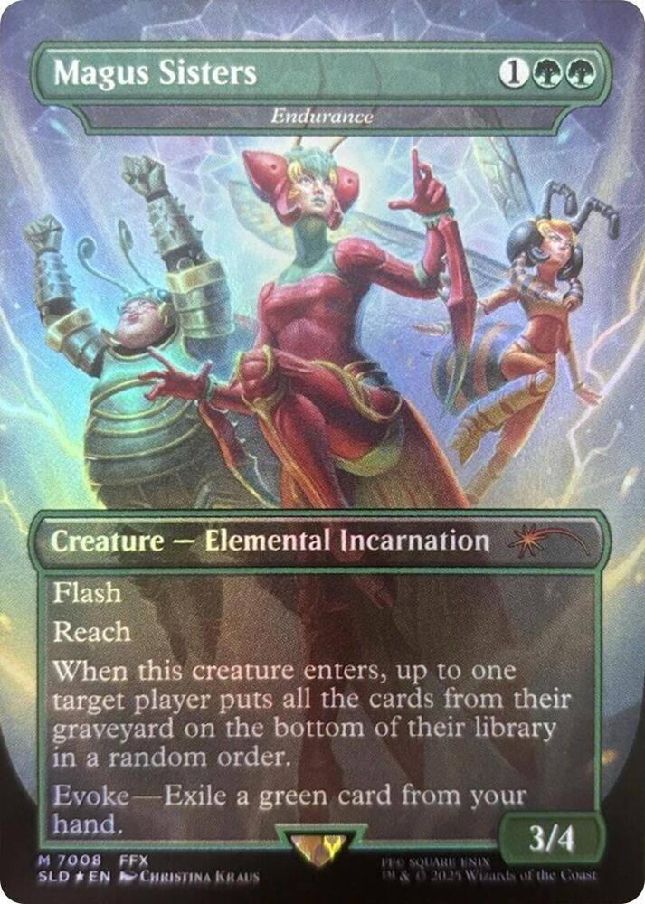 Magus Sisters - Endurance (Rainbow Foil) 7008 card from Secret Lair Drop Series