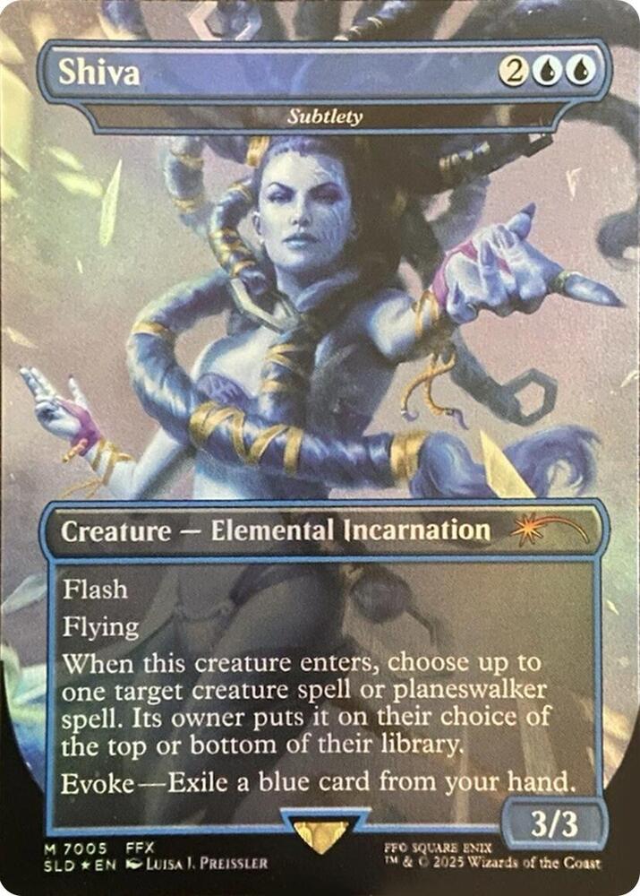 Shiva - Subtlety (Rainbow Foil) 7005 card from Secret Lair Drop Series