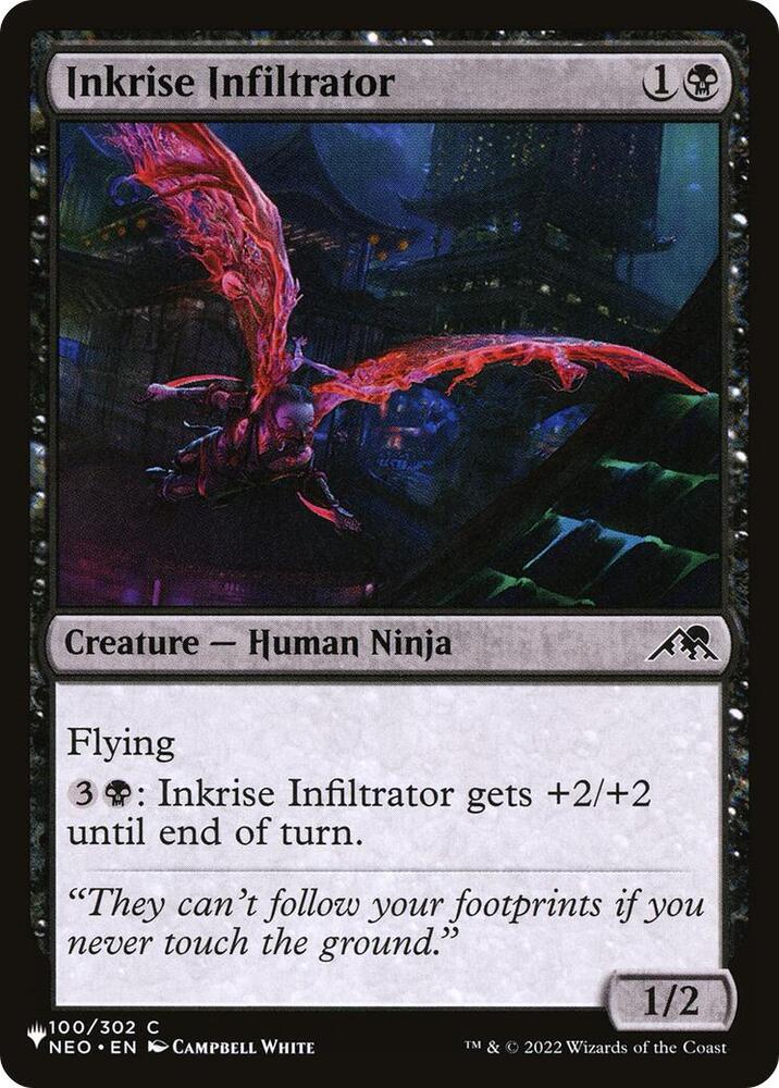 Inkrise Infiltrator 100/302 card from The List Reprints