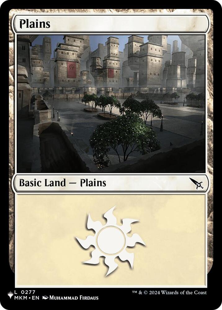 Plains (MKM) 277 card from The List Reprints
