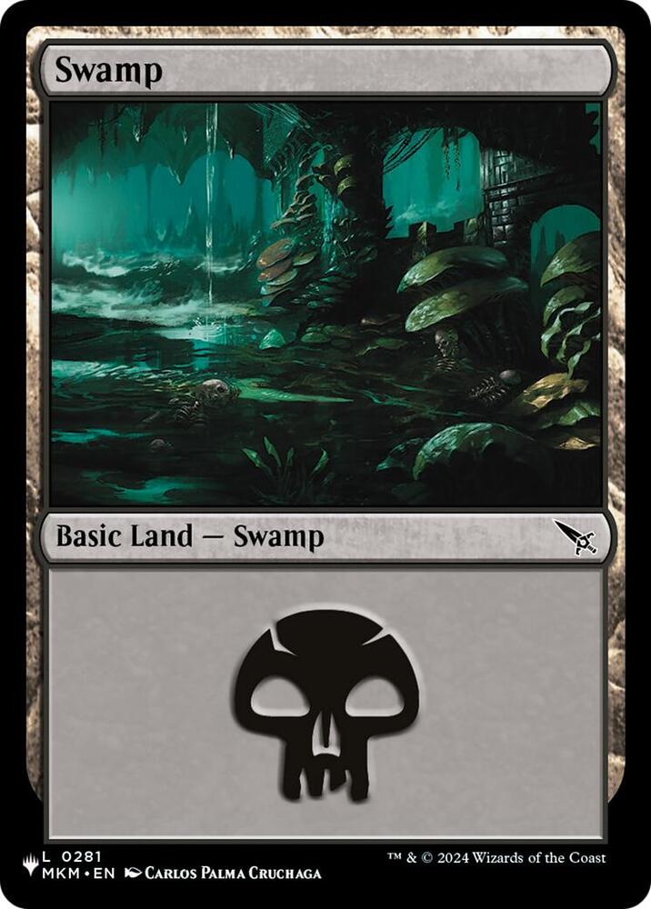 Swamp (MKM) 281 card from The List Reprints