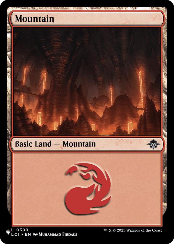 Mountain (LCI) 399 card from The List Reprints