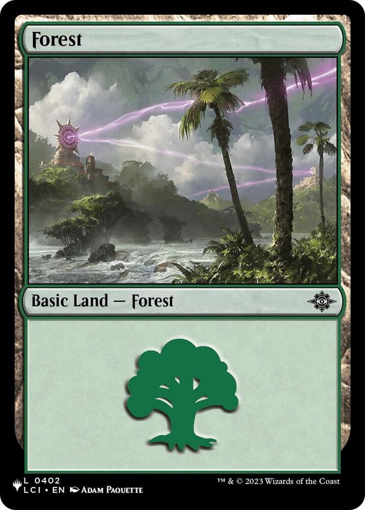 Forest (LCI) 402 card from The List Reprints