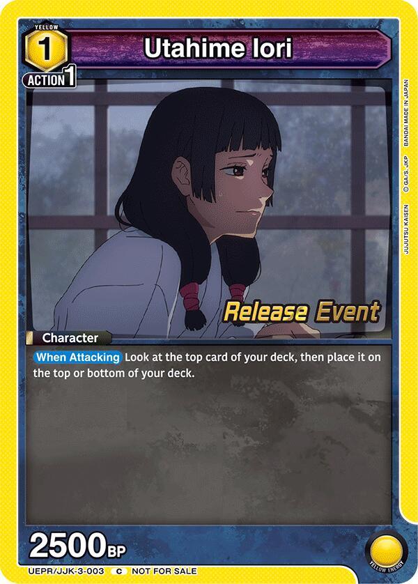 Utahime Iori UEPR/JJK-3-003 card from UEX02BT: Jujutsu Kaisen Vol.2 Release Event Cards