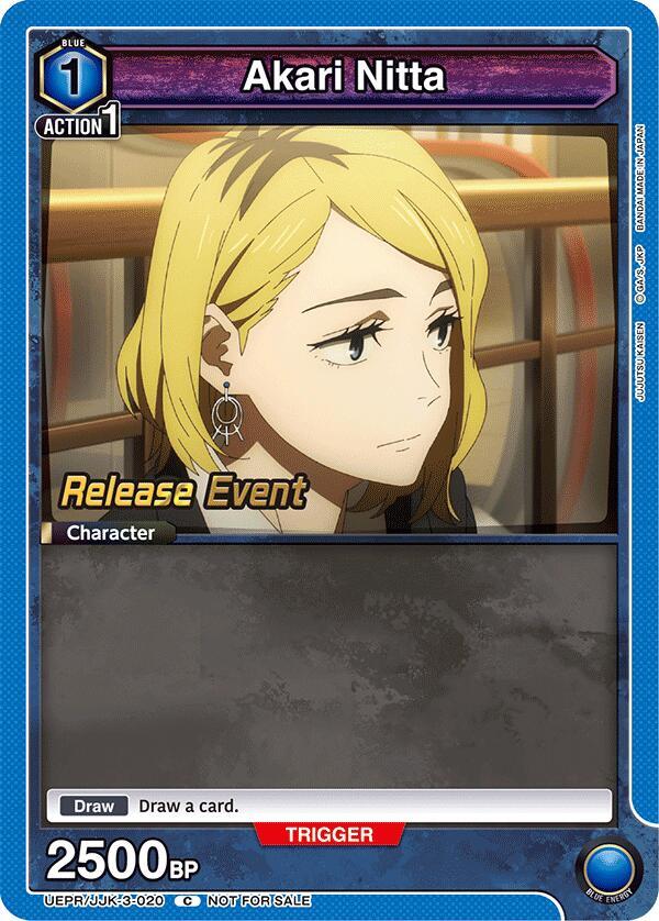 Akari Nitta UEPR/JJK-3-020 card from UEX02BT: Jujutsu Kaisen Vol.2 Release Event Cards