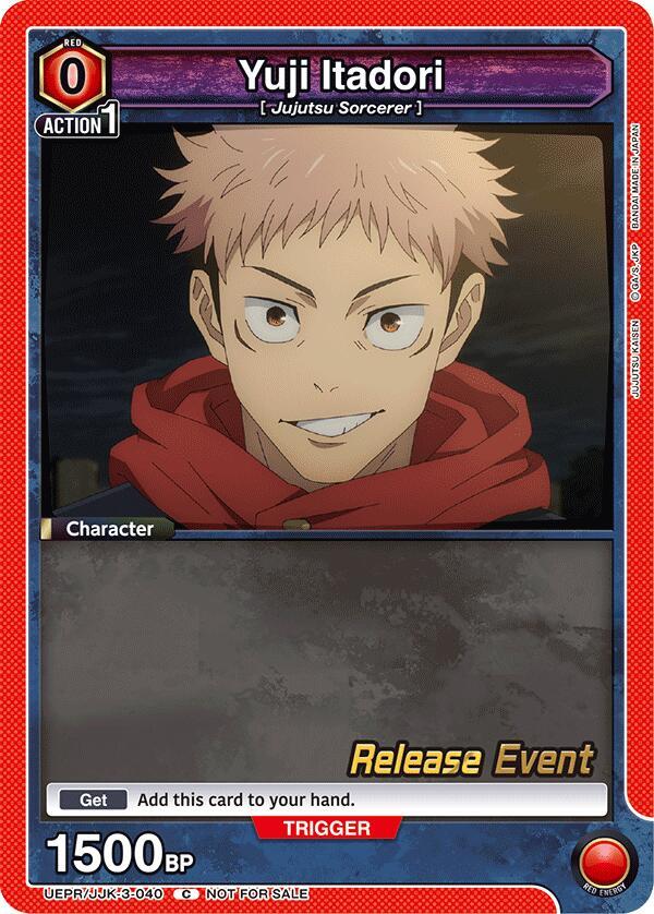 Yuji Itadori (3-040) UEPR/JJK-3-040 card from UEX02BT: Jujutsu Kaisen Vol.2 Release Event Cards