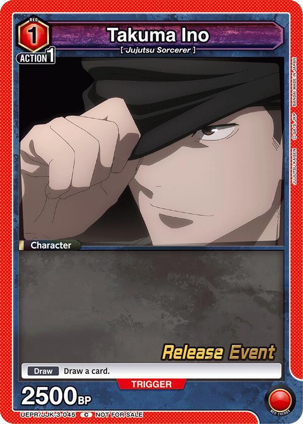 Takuma Ino UEPR/JJK-3-045 card from UEX02BT: Jujutsu Kaisen Vol.2 Release Event Cards