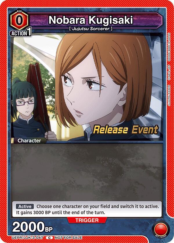 Nobara Kugisaki UEPR/JJK-3-047 card from UEX02BT: Jujutsu Kaisen Vol.2 Release Event Cards