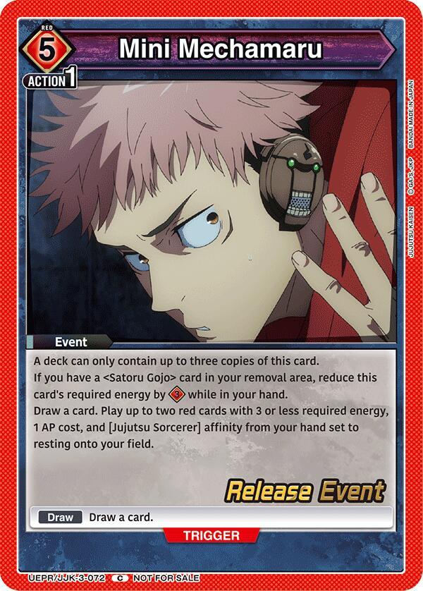 Mini Mechamaru UEPR/JJK-3-072 card from UEX02BT: Jujutsu Kaisen Vol.2 Release Event Cards