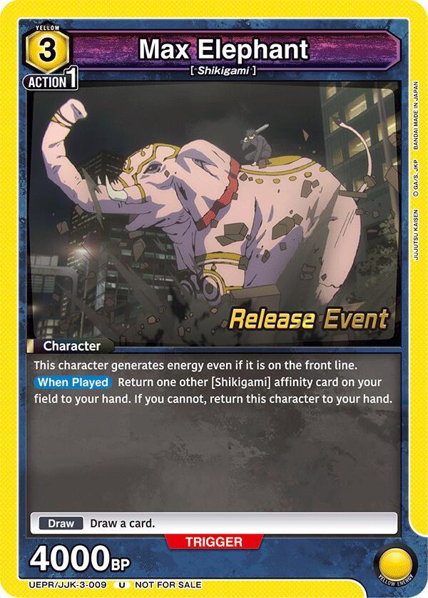 Max Elephant UEPR/JJK-3-009 card from UEX02BT: Jujutsu Kaisen Vol.2 Release Event Cards