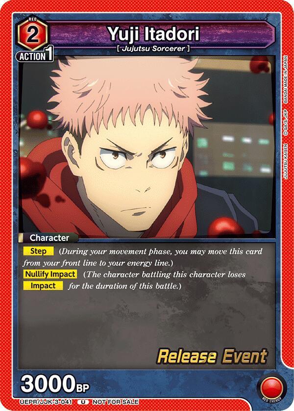 Yuji Itadori UEPR/JJK-3-041 card from UEX02BT: Jujutsu Kaisen Vol.2 Release Event Cards