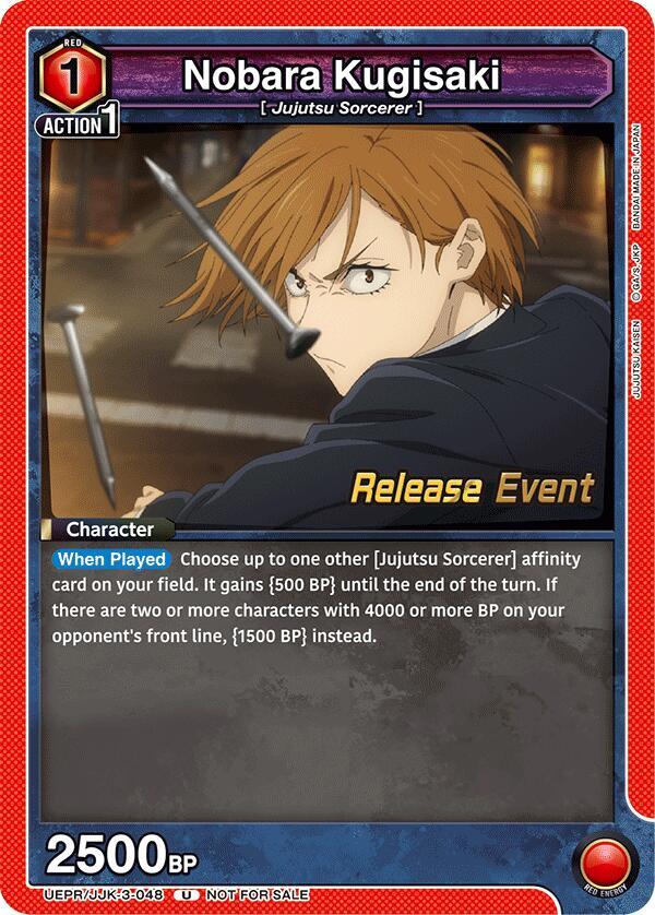 Nobara Kugisaki UEPR/JJK-3-048 card from UEX02BT: Jujutsu Kaisen Vol.2 Release Event Cards