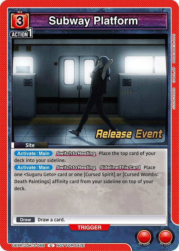 Subway Platform UEPR/JJK-3-068 card from UEX02BT: Jujutsu Kaisen Vol.2 Release Event Cards