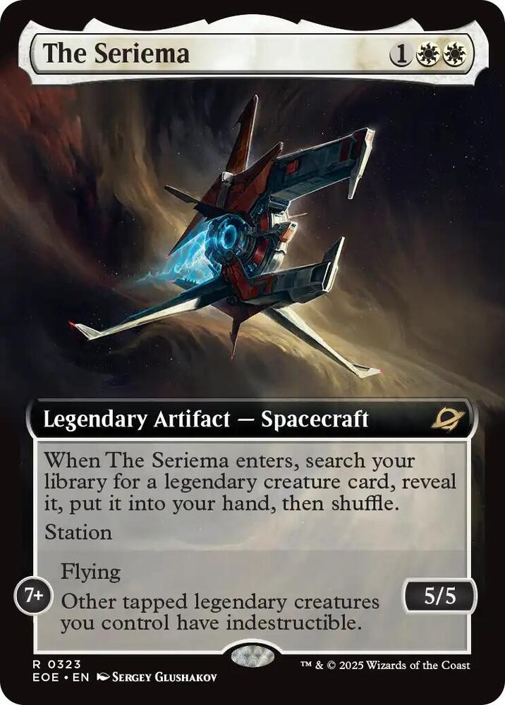 The Seriema (Extended Art) 323 card from Edge of Eternities