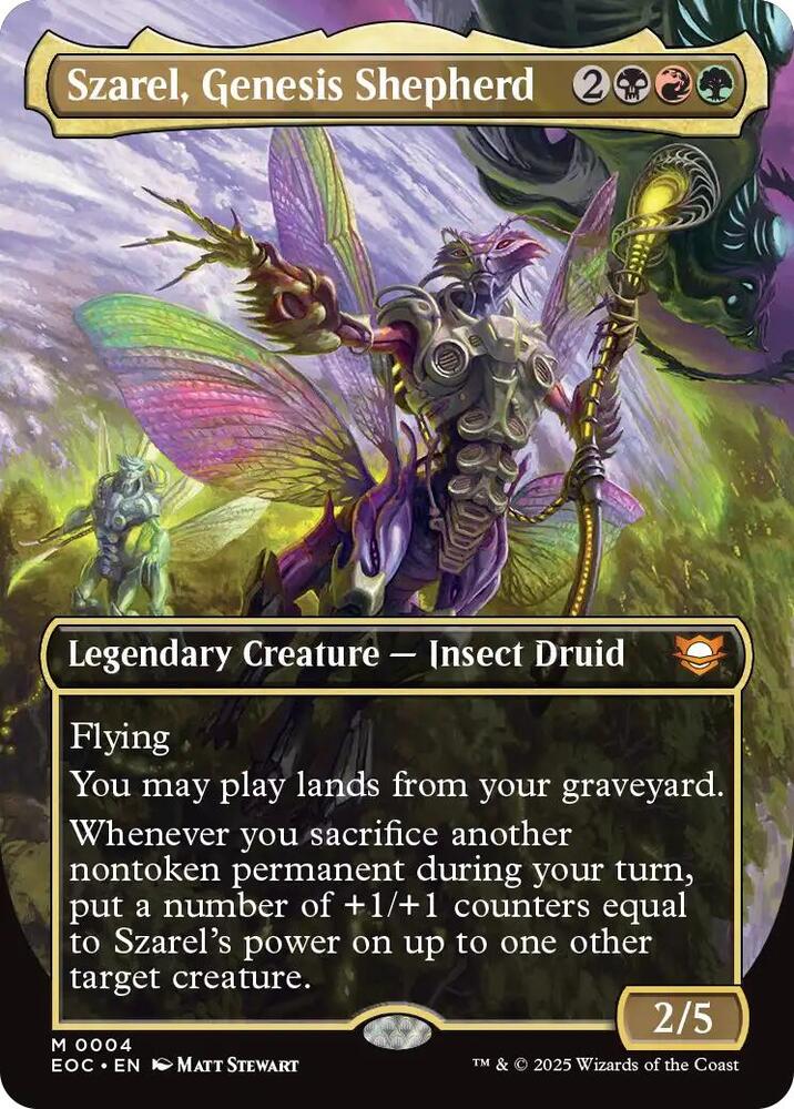 Szarel, Genesis Shepherd (Borderless) 4 card from Commander: Edge of Eternities
