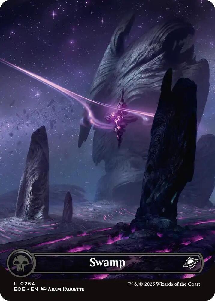 Swamp (Borderless) 264 card from Edge of Eternities