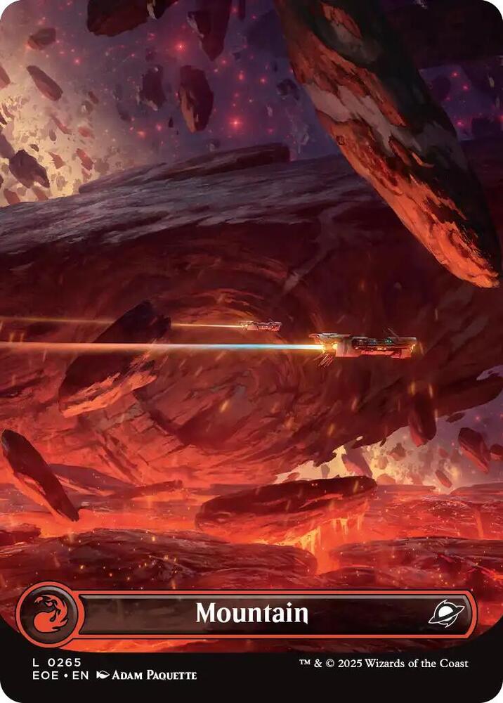 Mountain (Borderless) 265 card from Edge of Eternities
