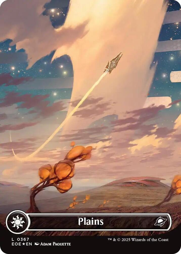 Plains (Borderless) (Galaxy Foil) 367 card from Edge of Eternities