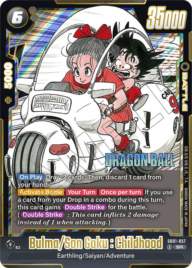 Bulma/Son Goku : Childhood SB01-057 card from Manga Booster 01