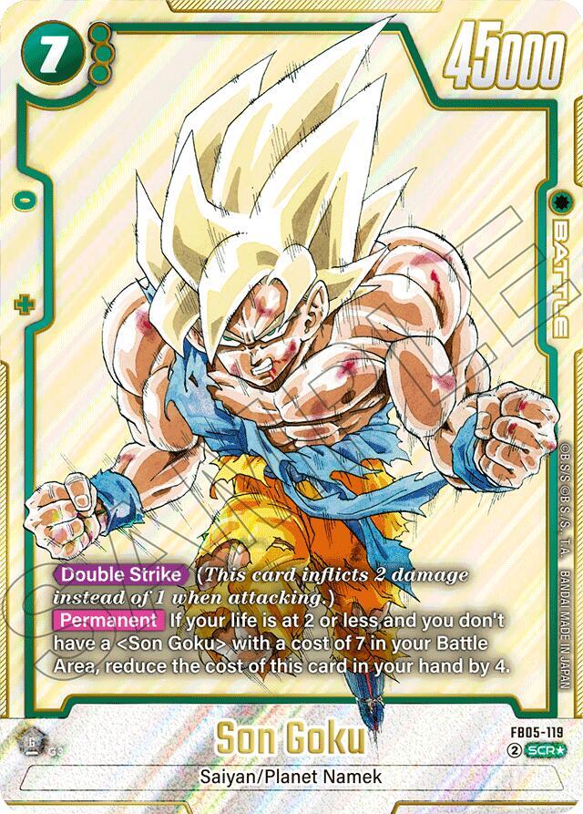 Son Goku FB05-119 card from Manga Booster 01