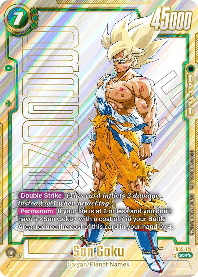 Son Goku (Super Alternate Art) FB05-119 card from Manga Booster 01