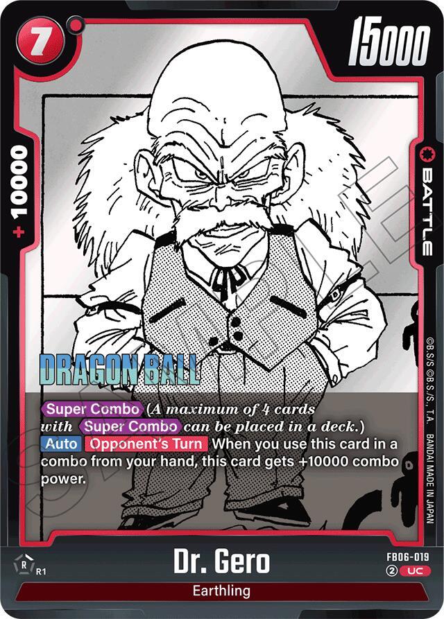 Dr. Gero FB06-019 card from Manga Booster 01