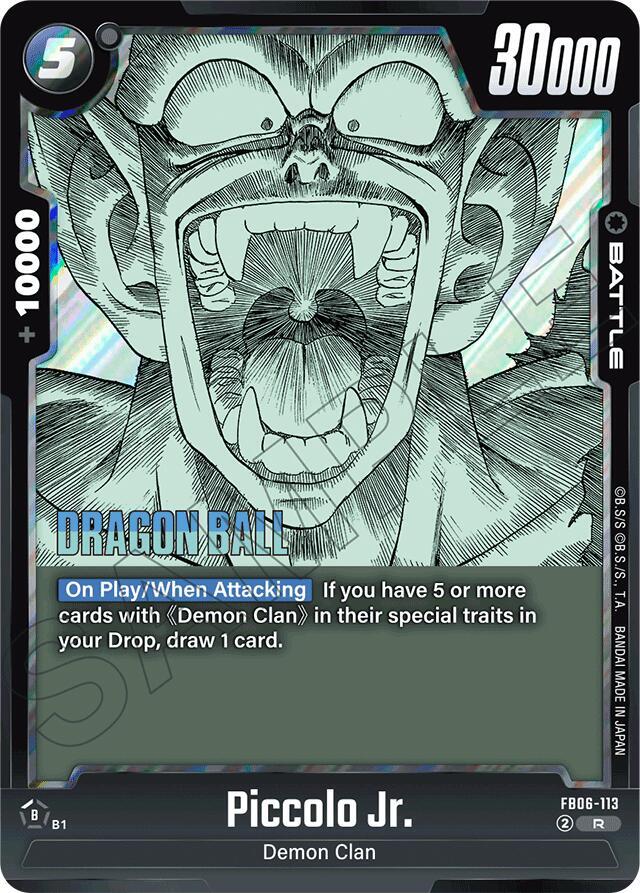 Piccolo Jr. FB06-113 card from Manga Booster 01