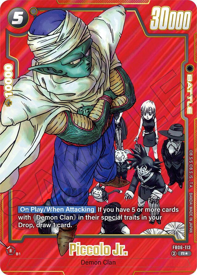 Piccolo Jr. (Alternate Art) FB06-113 card from Manga Booster 01
