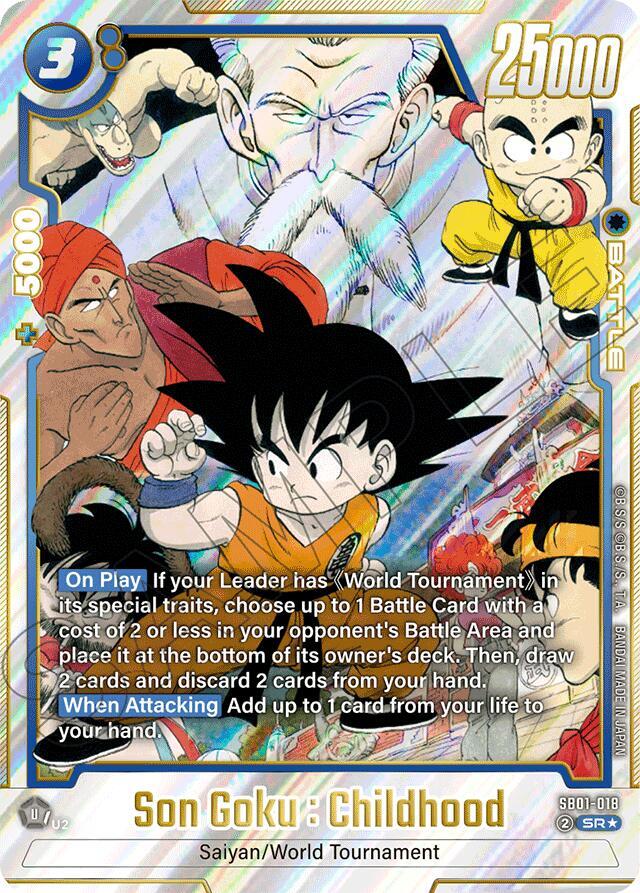 Son Goku : Childhood (Alternate Art) SB01-018 card from Manga Booster 01