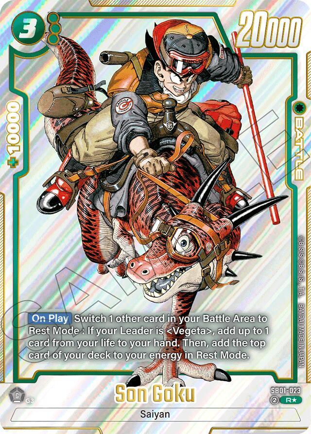 Son Goku (Alternate Art) SB01-023 card from Manga Booster 01