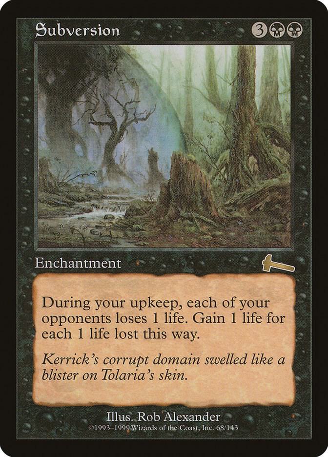Subversion 68 card from Urza's Legacy