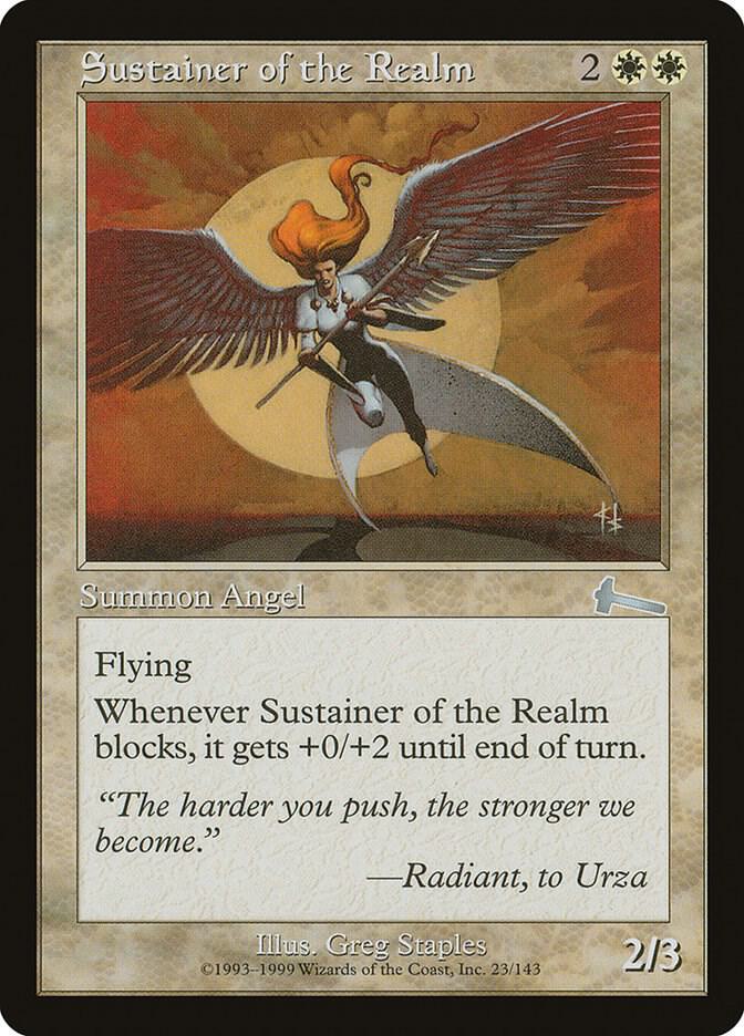 Sustainer of the Realm 23 card from Urza's Legacy
