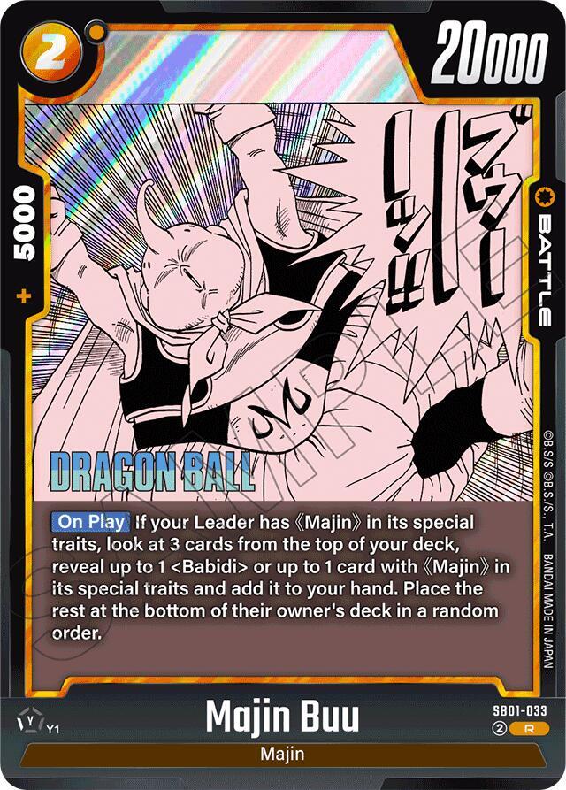 Majin Buu SB01-033 card from Manga Booster 01