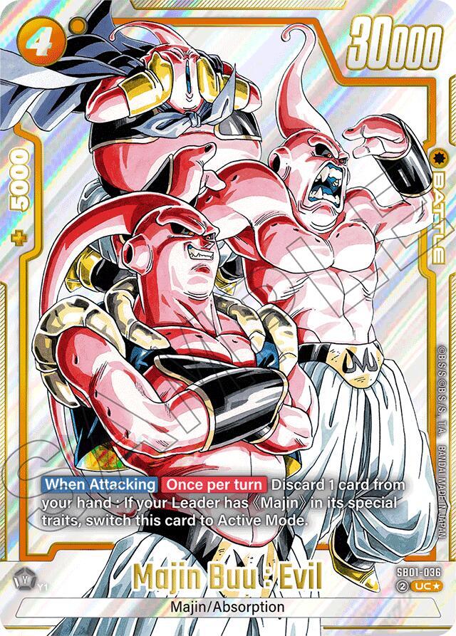Majin Buu : Evil (Alternate Art) SB01-036 card from Manga Booster 01